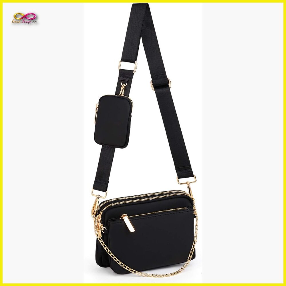 Trendy 3-In-1 Crossbody Fanny Pack Convertible Sling Bag Designer Inspired